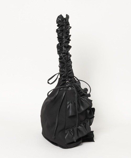 Heather（ヘザー）の「フリルシャーリングBAG　594273（ショルダーバッグ・レディース・アイボリー/ブラック・ONE SIZE）」の4枚目の写真