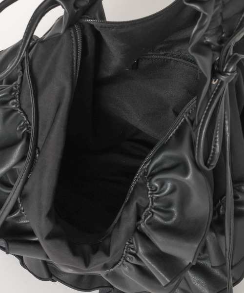Heather（ヘザー）の「フリルシャーリングBAG　594273（ショルダーバッグ・レディース・アイボリー/ブラック・ONE SIZE）」の13枚目の写真