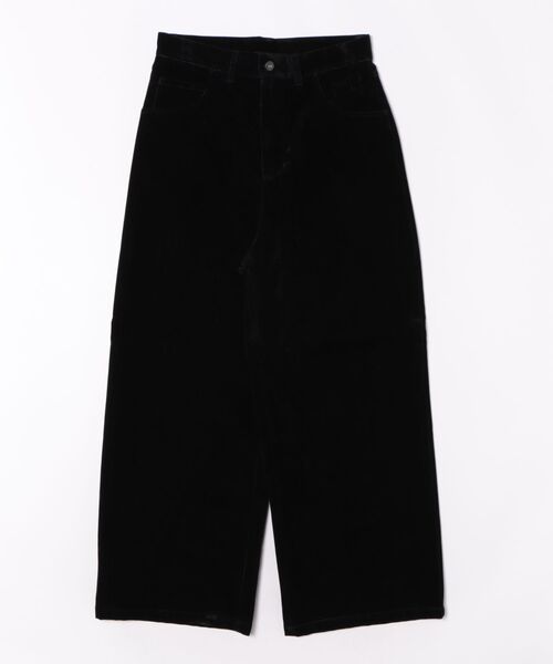 many men many mind(メニーメンメニーマインド)の「MANYMENMANYMINDS / フロッキー加工デニム/PUコーティング加工デニム/5ポケットパンツ(デニムパンツ・メンズ・ブラック系その他/ブラウン/ブラック・LARGE/MEDIUM)」の1枚目の写真