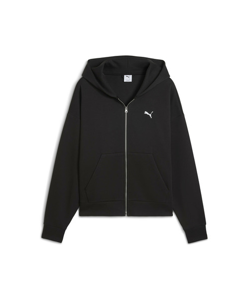 PUMA（プーマ）の「PUMA プーマ メンズ ワードローブ ESS ボクシー フルジップ フーディ（パーカー・メンズ・ブラック・SMALL/MEDIUM/LARGE/X-LARGE/XX-LARGE）」の3枚目の写真