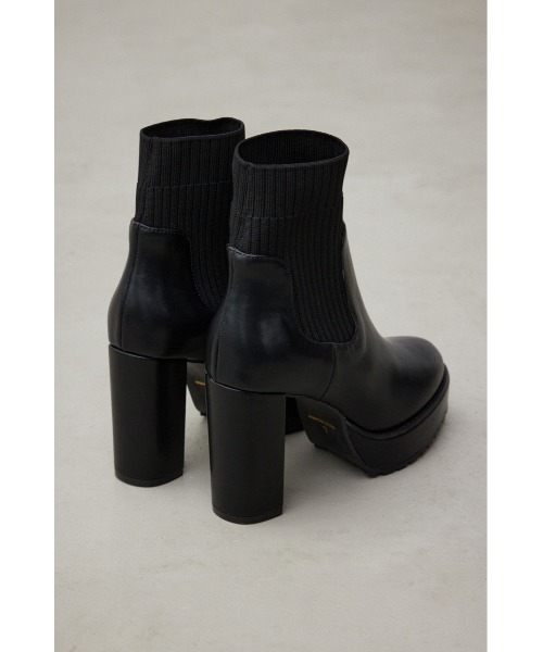 AZUL by moussy（アズールバイマウジー）の「【WEB限定再入荷】ソックスヒールブーツ（ブーツ・レディース・ブラック・SMALL/MEDIUM/LARGE/LL）」の7枚目の写真