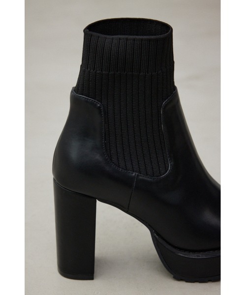 AZUL by moussy（アズールバイマウジー）の「【WEB限定再入荷】ソックスヒールブーツ（ブーツ・レディース・ブラック・SMALL/MEDIUM/LARGE/LL）」の10枚目の写真