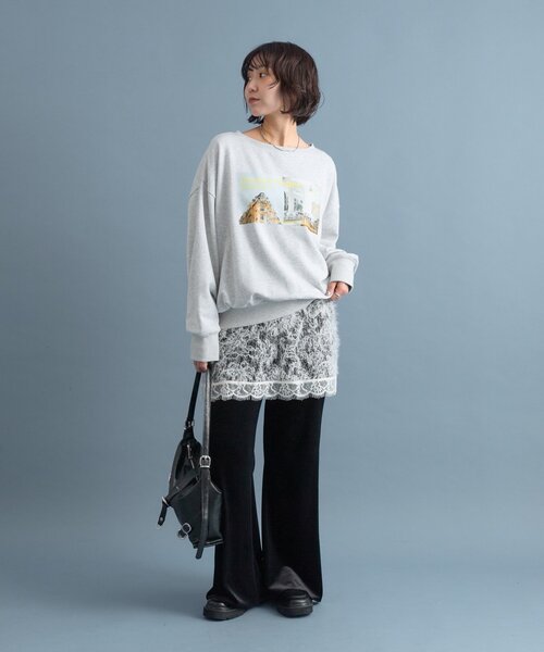 mystic（ミスティック）の「ベロアフレアパンツ（その他パンツ・レディース・ブラック/ブラック系その他2/ベージュ・2/1）」の5枚目の写真