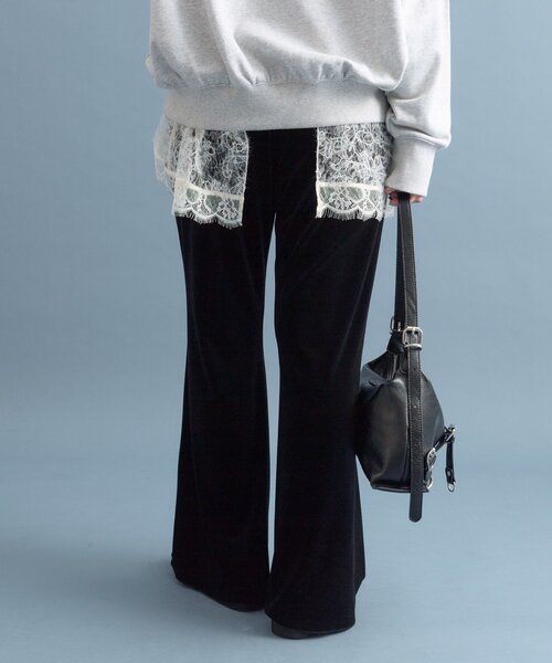 mystic（ミスティック）の「ベロアフレアパンツ（その他パンツ・レディース・ブラック/ブラック系その他2/ベージュ・2/1）」の8枚目の写真