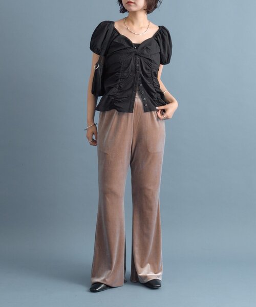mystic（ミスティック）の「ベロアフレアパンツ（その他パンツ・レディース・ブラック/ブラック系その他2/ベージュ・2/1）」の14枚目の写真