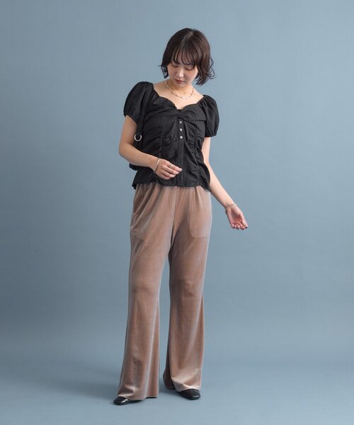 mystic（ミスティック）の「ベロアフレアパンツ（その他パンツ・レディース・ブラック/ブラック系その他2/ベージュ・2/1）」の19枚目の写真