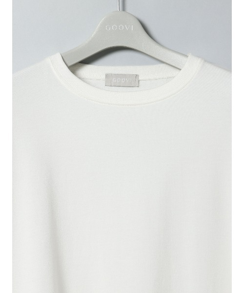 SUIT SQUARE（スーツスクエア）の「GOOVI 裏毛ドレススウェットシャツ ウォッシャブル（Tシャツ/カットソー・メンズ・ベージュ系/ネイビー系/ホワイト系・1/2/3）」の5枚目の写真