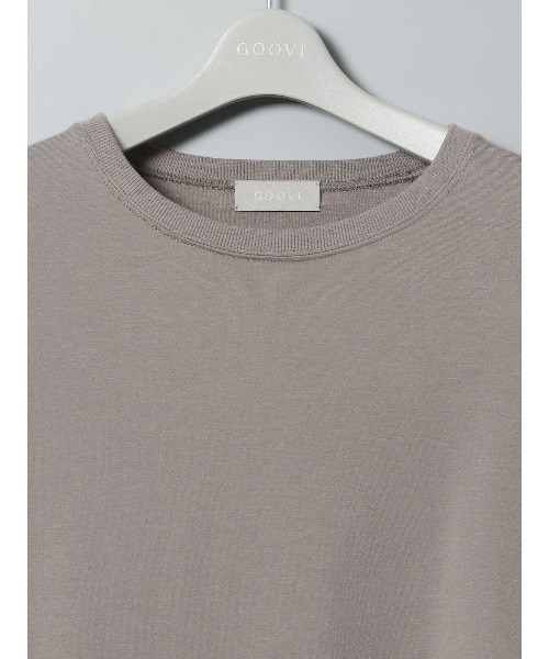 SUIT SQUARE（スーツスクエア）の「GOOVI 裏毛ドレススウェットシャツ ウォッシャブル（Tシャツ/カットソー・メンズ・ベージュ系/ネイビー系/ホワイト系・1/2/3）」の11枚目の写真