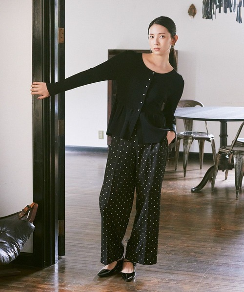 earth music&ecology（アースミュージックアンドエコロジー）の「リラックスドットパンツ（その他パンツ・レディース・グレー/ブラック/アイボリー・FREE）」の6枚目の写真