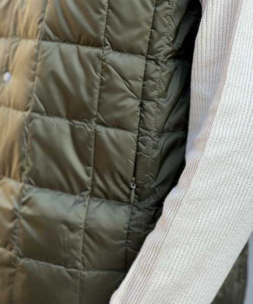 TAION（タイオン）の「【TAION】V NECK BUTTON DOWN VEST（ダウンベスト・メンズ・オリーブ/ブラック/タイガーカモ・MEDIUM/LARGE/X-LARGE）」の11枚目の写真