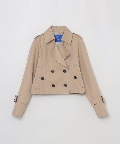 BLUE LABEL CRESTBRIDGE（ブルーレーベルクレストブリッジ）の「ライトギャバジンショートトレンチ（トレンチコート・レディース・ベージュ・38/36）」の2枚目の写真