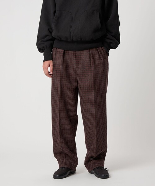Steven Alan(スティーブンアラン)の「<Steven Alan> ブリティッシュチェック インツープリーツ ドレス トラウザーズ(スラックス・メンズ・ダークブラウン・XL/L/M/S)」の3枚目の写真