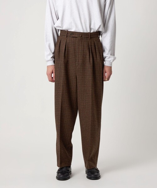 Steven Alan(スティーブンアラン)の「<Steven Alan> ブリティッシュチェック インツープリーツ ドレス トラウザーズ(スラックス・メンズ・ダークブラウン・XL/L/M/S)」の9枚目の写真