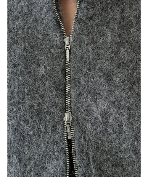 SNIDEL（スナイデル）の「アルパカシャギージップコート（ブルゾン・レディース・アイボリー/ダークグレー/ミント/ピンクベージュ・F）」の8枚目の写真