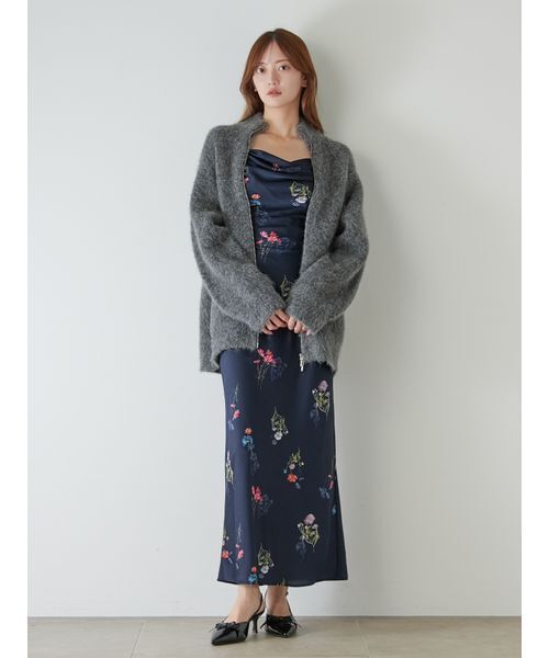 SNIDEL（スナイデル）の「アルパカシャギージップコート（ブルゾン・レディース・アイボリー/ダークグレー/ミント/ピンクベージュ・F）」の11枚目の写真