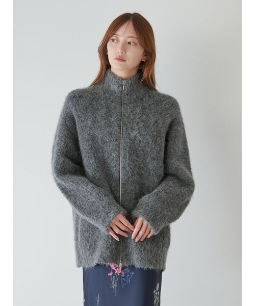 アルパカシャギージップコート（ブルゾン）｜SNIDEL（スナイデル）の