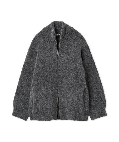 SNIDEL（スナイデル）の「アルパカシャギージップコート（ブルゾン・レディース・アイボリー/ダークグレー/ミント/ピンクベージュ・F）」の12枚目の写真