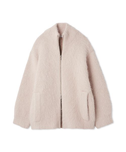 SNIDEL（スナイデル）の「アルパカシャギージップコート（ブルゾン・レディース・アイボリー/ダークグレー/ミント/ピンクベージュ・F）」の15枚目の写真