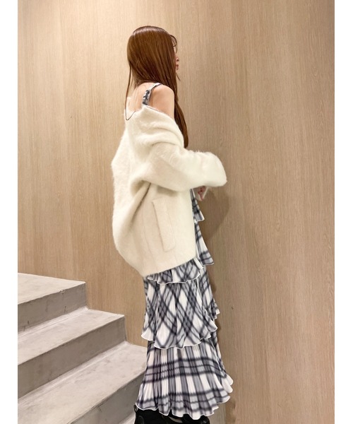 SNIDEL（スナイデル）の「アルパカシャギージップコート（ブルゾン・レディース・アイボリー/ダークグレー/ミント/ピンクベージュ・F）」の16枚目の写真