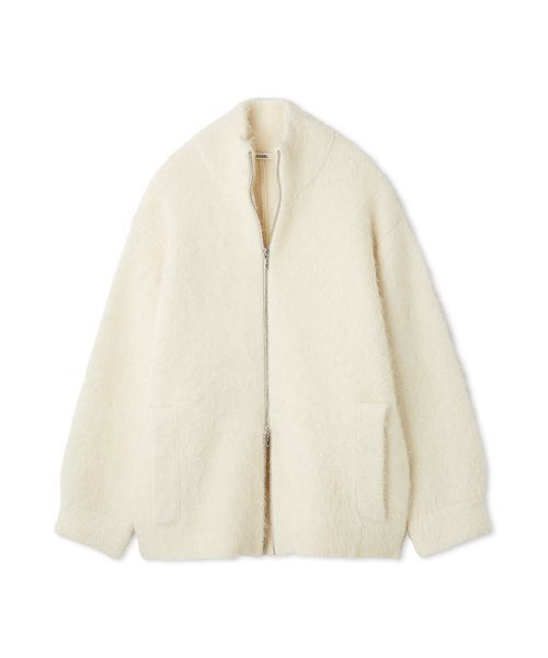 SNIDEL（スナイデル）の「アルパカシャギージップコート（ブルゾン・レディース・アイボリー/ダークグレー/ミント/ピンクベージュ・F）」の17枚目の写真