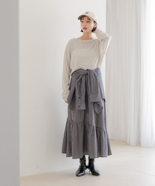 LOWRYS FARM（ローリーズファーム）の「ＣＡＳＵＡＬＣＬＡＳＳＩＣ／ＦＷ　581588（キャップ・レディース・グリーン/アイボリー/ブラウン・FREE）」の5枚目の写真