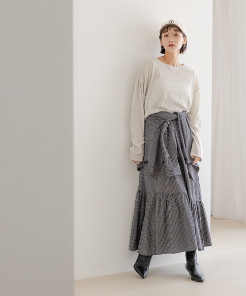 LOWRYS FARM（ローリーズファーム）の「ＣＡＳＵＡＬＣＬＡＳＳＩＣ／ＦＷ　581588（キャップ・レディース・グリーン/アイボリー/ブラウン・FREE）」の6枚目の写真