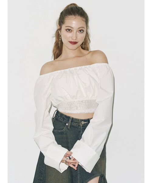 EVRIS(エヴリス)の「バックリボンブラウス(シャツ/ブラウス・レディース・ホワイト/ブラック・FREE)」の3枚目の写真