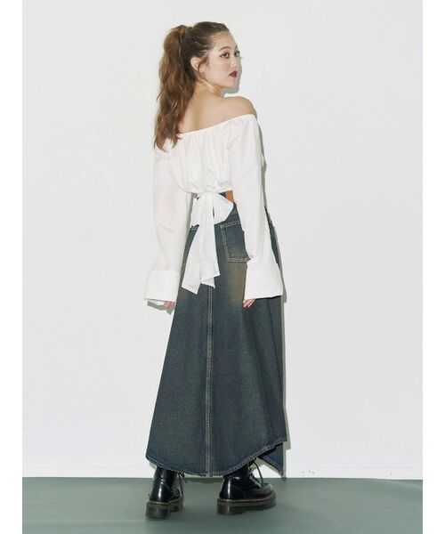 EVRIS(エヴリス)の「バックリボンブラウス(シャツ/ブラウス・レディース・ホワイト/ブラック・FREE)」の7枚目の写真