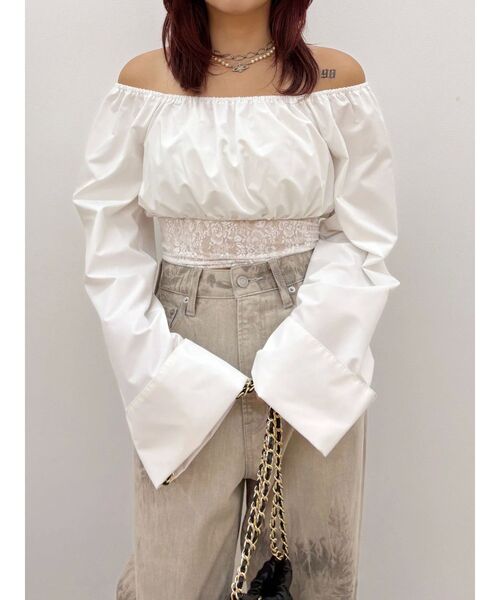 EVRIS(エヴリス)の「バックリボンブラウス(シャツ/ブラウス・レディース・ホワイト/ブラック・FREE)」の10枚目の写真