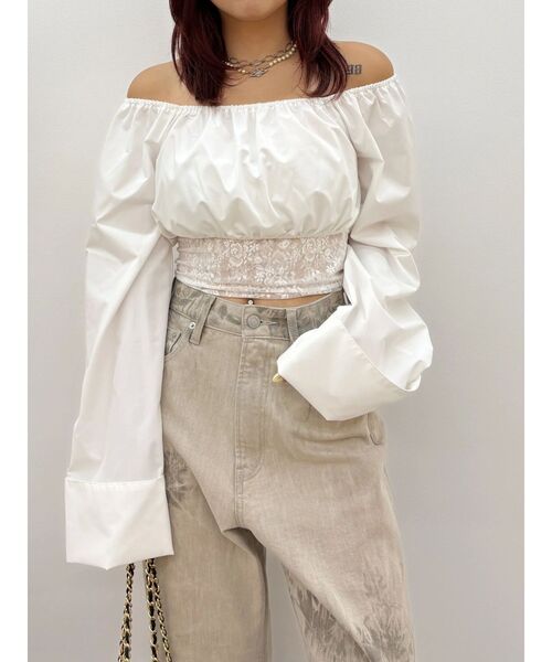 EVRIS(エヴリス)の「バックリボンブラウス(シャツ/ブラウス・レディース・ホワイト/ブラック・FREE)」の11枚目の写真