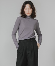 Garance et VioLette/ギャランスエトヴィオレット テレコ編み エアリー タートル カットソー
