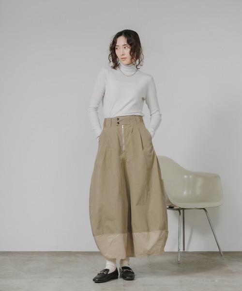Garance et VioLette(ギャランスエトヴィオレット)の「Garance et VioLette/ギャランスエトヴィオレット テレコ編み エアリー タートル カットソー(Tシャツ/カットソー・レディース・グレー/モカ/グレー系・FREE)」の9枚目の写真
