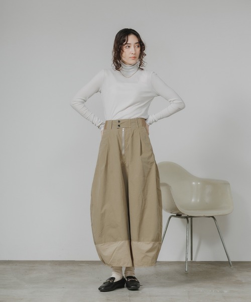 Garance et VioLette(ギャランスエトヴィオレット)の「Garance et VioLette/ギャランスエトヴィオレット テレコ編み エアリー タートル カットソー(Tシャツ/カットソー・レディース・グレー/モカ/グレー系・FREE)」の7枚目の写真