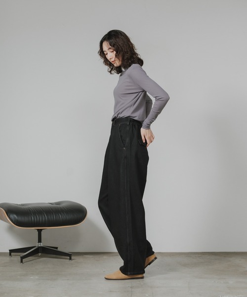 Garance et VioLette(ギャランスエトヴィオレット)の「Garance et VioLette/ギャランスエトヴィオレット テレコ編み エアリー タートル カットソー(Tシャツ/カットソー・レディース・グレー/モカ/グレー系・FREE)」の16枚目の写真