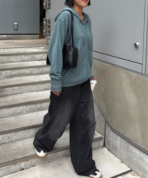 DOD（ディーオーディー）の「【GRY・BLUEは一部店舗限定】【DOD】【ユニセックス】ヒョッコリポケジップ（パーカー・レディース・グレー/ベージュ/ブルー・MEDIUM/LARGE/ONE SIZE）」の14枚目の写真