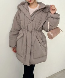 ダウンジャケット/コート（グレー/灰色系・フェイクファー