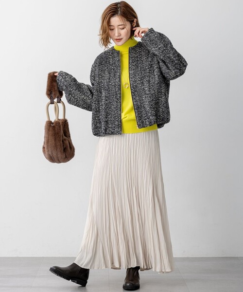 セール】【洗える】クラッシュ プリーツ ジョーゼット スカート