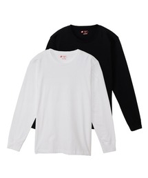 【Hanes/ヘインズ】JAPAN FIT 2P クルーネックロングスリーブTシャツ H5440