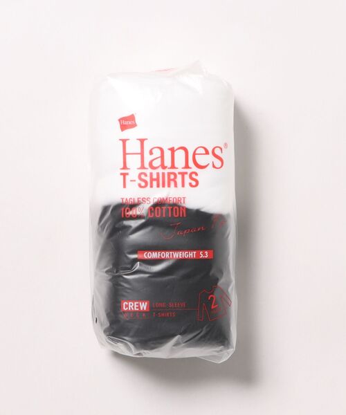 HANES(ヘインズ)の「【Hanes/ヘインズ】JAPAN FIT 2P クルーネックロングスリーブTシャツ H5440(Tシャツ/カットソー・レディース・マルチ・M/L/XL)」の2枚目の写真