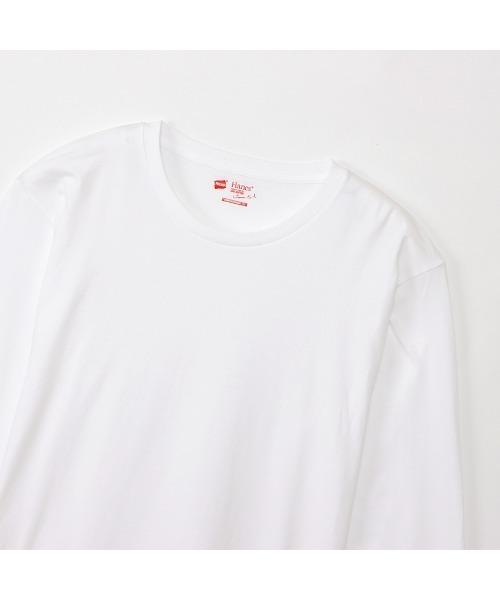 HANES(ヘインズ)の「【Hanes/ヘインズ】JAPAN FIT 2P クルーネックロングスリーブTシャツ H5440(Tシャツ/カットソー・レディース・マルチ・M/L/XL)」の5枚目の写真