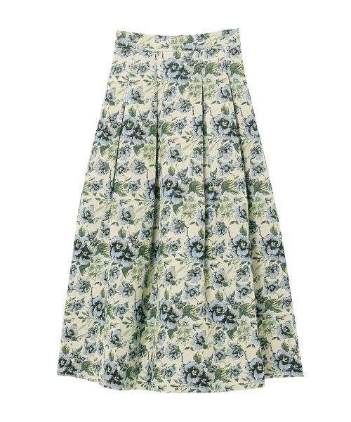 ゴブラン柄 タックフレアスカート（スカート）｜Rejoule