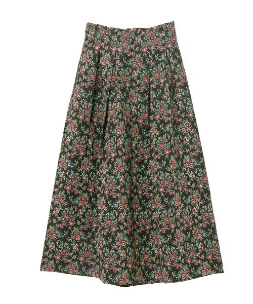 セール】ゴブラン柄 タックフレアスカート（スカート）｜Rejoule