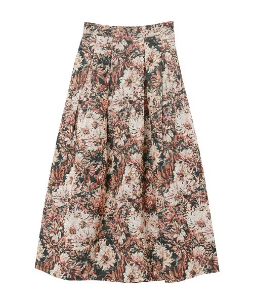 セール】ゴブラン柄 タックフレアスカート（スカート）｜Rejoule