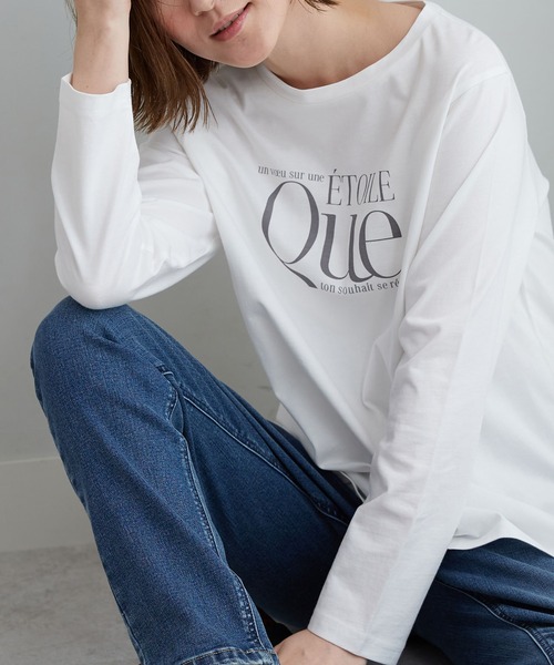 BELLUNA PLUS(ベルーナ)の「綿100%大人プリントプルオーバー(Tシャツ/カットソー・レディース・ホワイト系その他2/ブルーグレー/カーキ/ホワイト系その他/ホワイト系その他3/ブルー系その他・LARGE/MEDIUM/X-LARGE)」の15枚目の写真