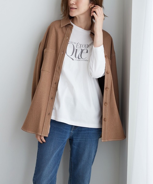 BELLUNA PLUS(ベルーナ)の「綿100%大人プリントプルオーバー(Tシャツ/カットソー・レディース・ホワイト系その他2/ブルーグレー/カーキ/ホワイト系その他/ホワイト系その他3/ブルー系その他・LARGE/MEDIUM/X-LARGE)」の20枚目の写真