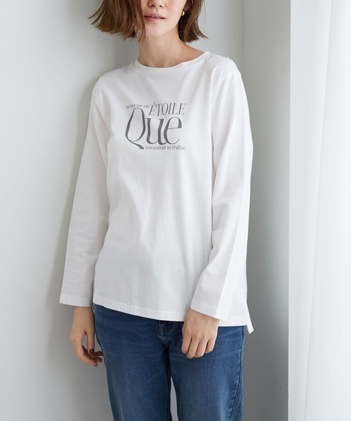 BELLUNA PLUS(ベルーナ)の「綿100%大人プリントプルオーバー(Tシャツ/カットソー・レディース・ホワイト系その他2/ブルーグレー/カーキ/ホワイト系その他/ホワイト系その他3/ブルー系その他・LARGE/MEDIUM/X-LARGE)」の16枚目の写真