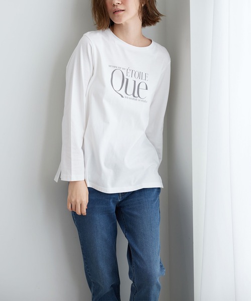 BELLUNA PLUS(ベルーナ)の「綿100%大人プリントプルオーバー(Tシャツ/カットソー・レディース・ホワイト系その他2/ブルーグレー/カーキ/ホワイト系その他/ホワイト系その他3/ブルー系その他・LARGE/MEDIUM/X-LARGE)」の17枚目の写真