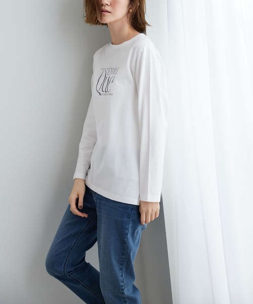 BELLUNA PLUS(ベルーナ)の「綿100%大人プリントプルオーバー(Tシャツ/カットソー・レディース・ホワイト系その他2/ブルーグレー/カーキ/ホワイト系その他/ホワイト系その他3/ブルー系その他・LARGE/MEDIUM/X-LARGE)」の18枚目の写真