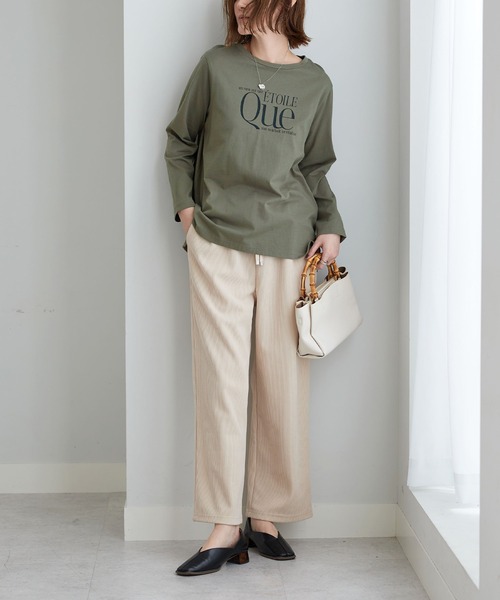 BELLUNA PLUS(ベルーナ)の「綿100%大人プリントプルオーバー(Tシャツ/カットソー・レディース・ホワイト系その他2/ブルーグレー/カーキ/ホワイト系その他/ホワイト系その他3/ブルー系その他・LARGE/MEDIUM/X-LARGE)」の14枚目の写真