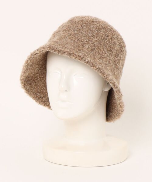 and it_(アンドイット)の「MIXブークレヤーンハット(ハット・レディース・モカ・FREE)」の1枚目の写真